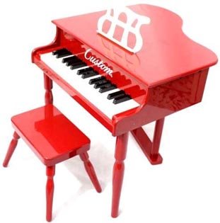 Piano de Madeira Acústico Infantil com 30 Teclas Custom Branco